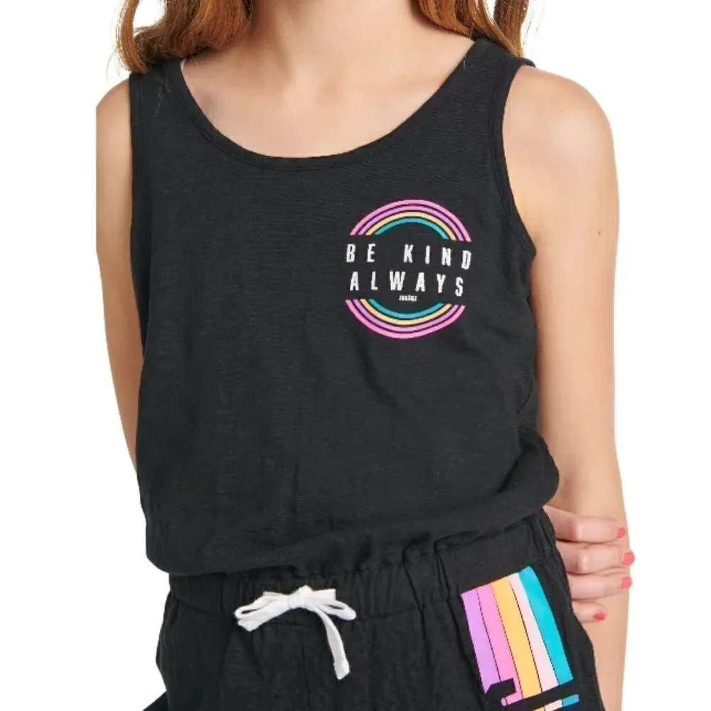 Justice Girls Graphic Romper Summer Cotton Size XL (16-18)